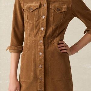 FAHERTY Corduroy Button-Up Dress